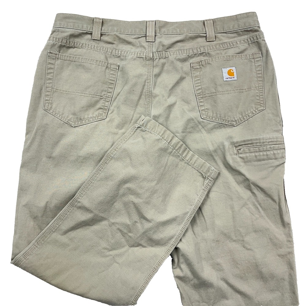 Carhartt Pants Men 40x32 Tan Rugged Flex Relaxed Fit Straight Duck Canvas Work